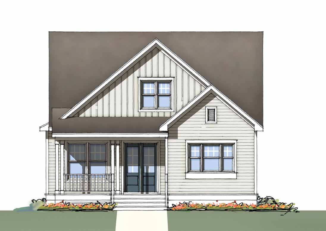 The Tradd at Brunswick Forest - front elevation 1